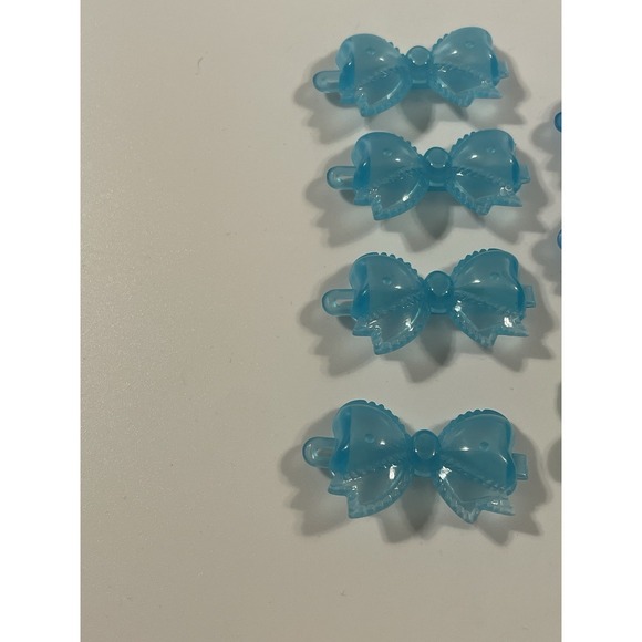 Vintage Lot Girl's Hair Clip Bows Barrettes Translucent Colorful 80's 90's Y2K - Picture 3 of 13